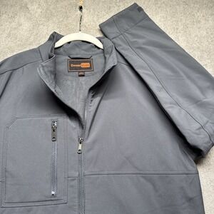 CornerStone Workwear Men's Gray Soft Shell Jacket‎ Large Water Resistant